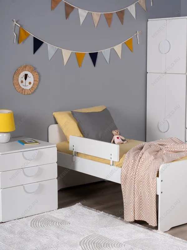 Кровать детская Пикси 80x160, белая (робкий подснежник) | изображение 4