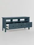Тумба ТВ Сага, 3 ящика, 131х42х63 см, темно-бирюзовая | изображение 11