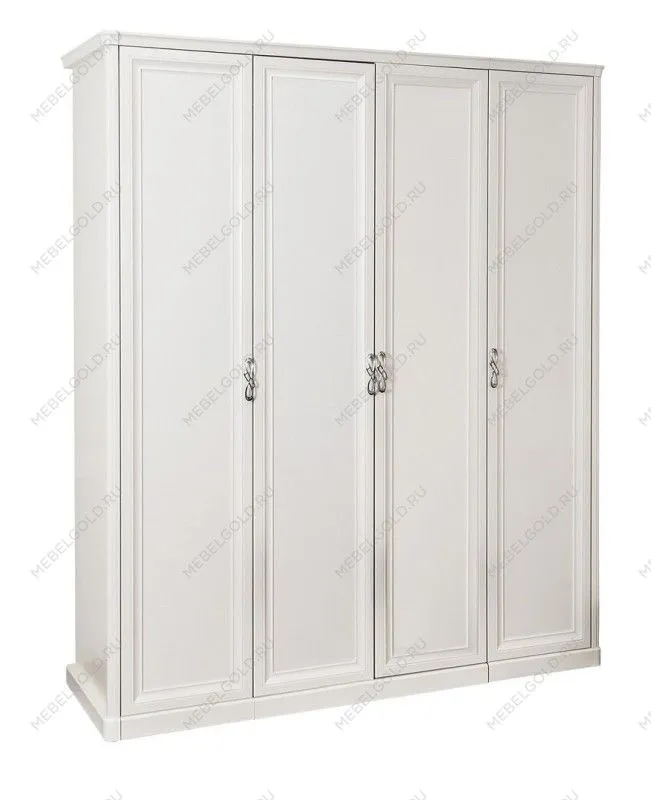 Шкаф Мишель 4-дверный (2+2) без зеркал белый матовый