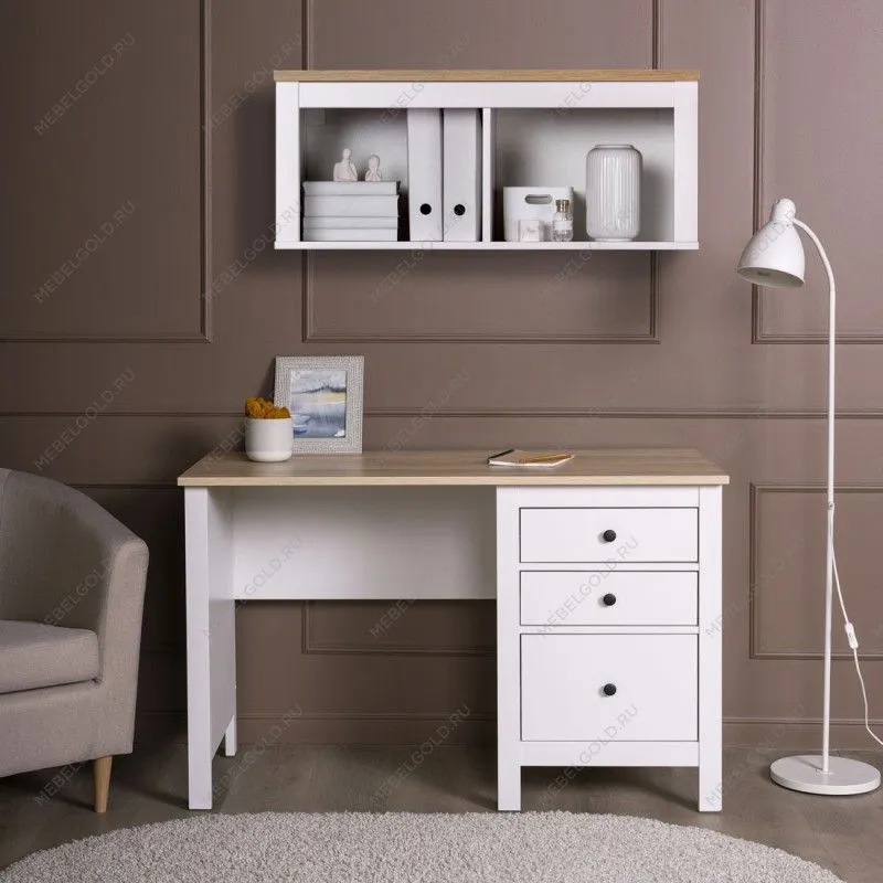 САГА стол письменный 120х56 белый/ясень | изображение 4