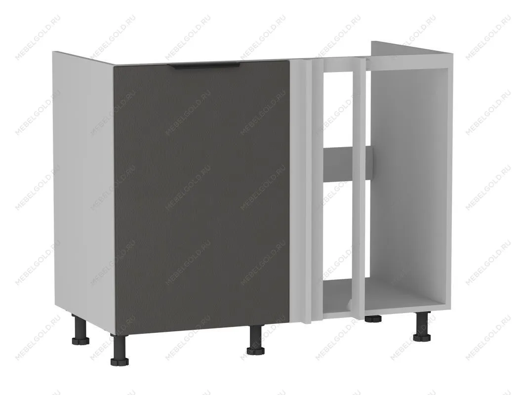 Стол под мойку угловой СМУ-110, Ватель (1000*554*820) Экокожа Серый, 23314