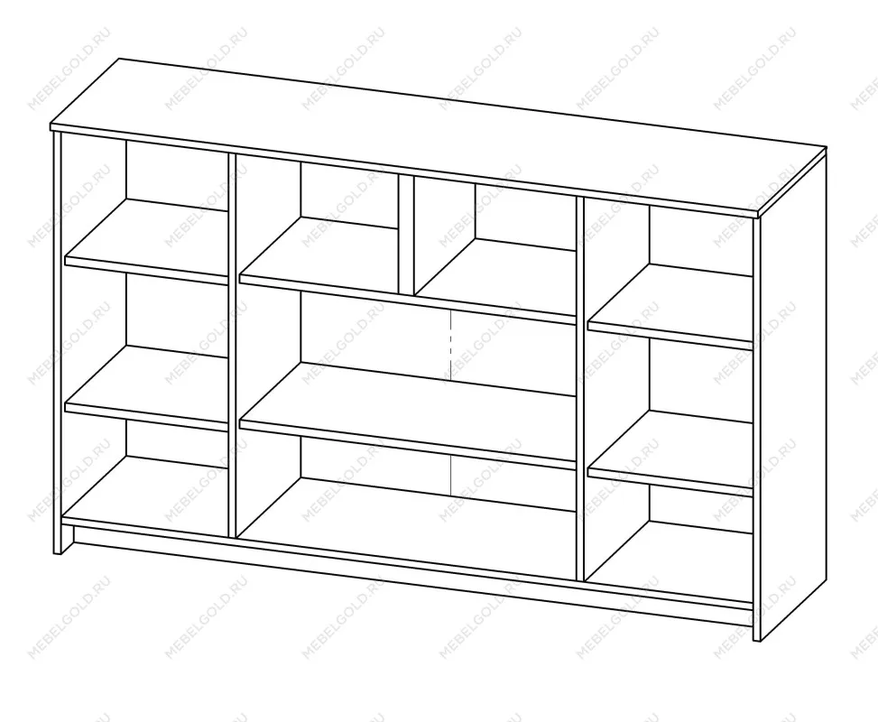 Тумба Сириус, 4 двери и 2 ящика, 156х41х95 см, дуб сонома | изображение 15