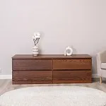 Варма Прайм 4Д комод 160x55x48 шпон ясень, коричневый | изображение 3