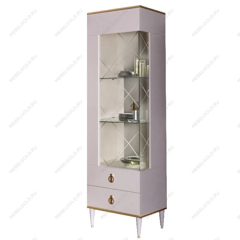 Витрина 1-ств. Римини (Слоновая кость/Золото) (Левая) РМВ1-1С