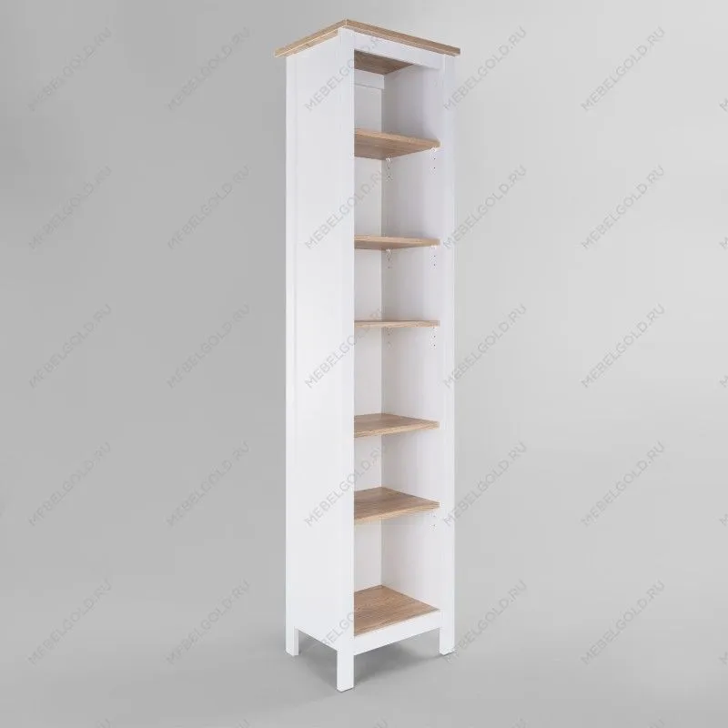 Стеллаж Сага, 50х42х215 см, белый/ясень | изображение 3