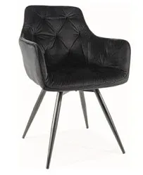 Стул кухонный SIGNAL MANGO Velvet Bluvel 19 (черный/черный)