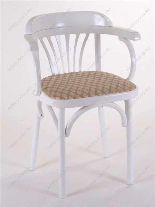 Стул Михаэль мягкий (эмаль белая, ткань 1 beige) | изображение 5