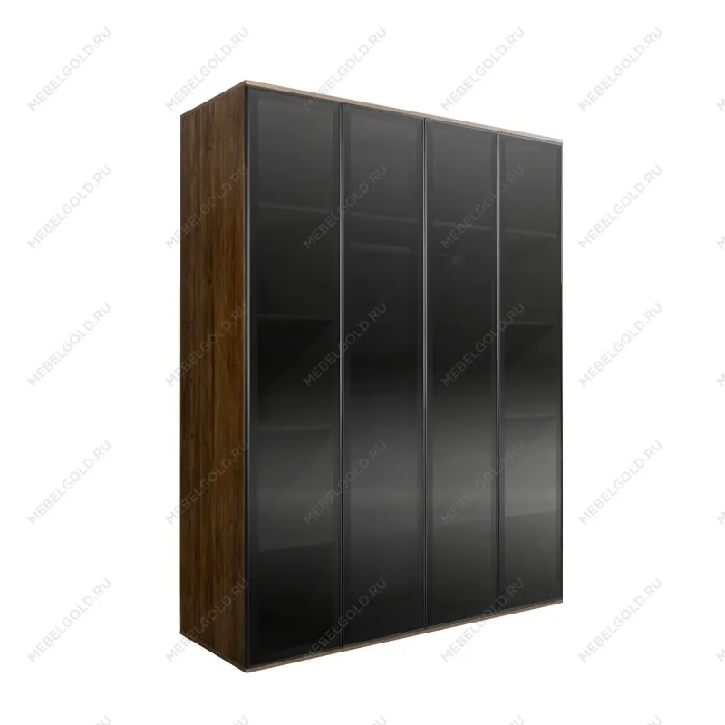 Шкаф 4-х дверный Bogemia Woodline Air (Wood/Черный) БМШ2/4(4)