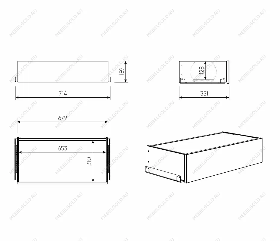 Ящик выдвижной к шкафу МАКС, 68х36х16 см, дуб сонома | изображение 7