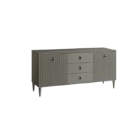 Комод для гостиной 1.6м Римини СОЛО (Серый/Серебро) РМКМ-4(s)