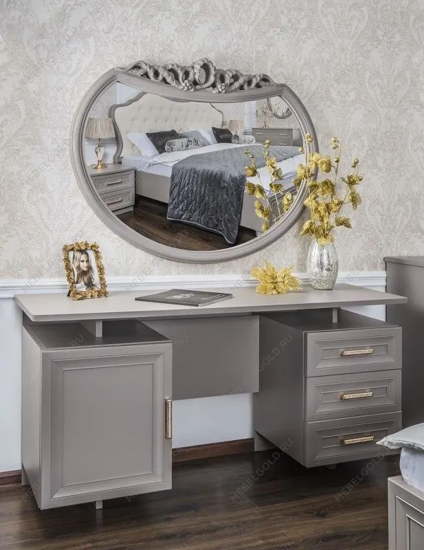 м. Марьина Роща - Зеркало Мокко ППУ для туалетного столика серый камень | изображение 2