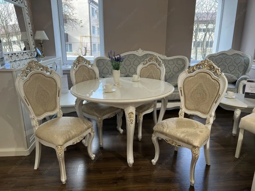 Стол Натали круглый белый глянец - Выставка Балашиха | изображение 9