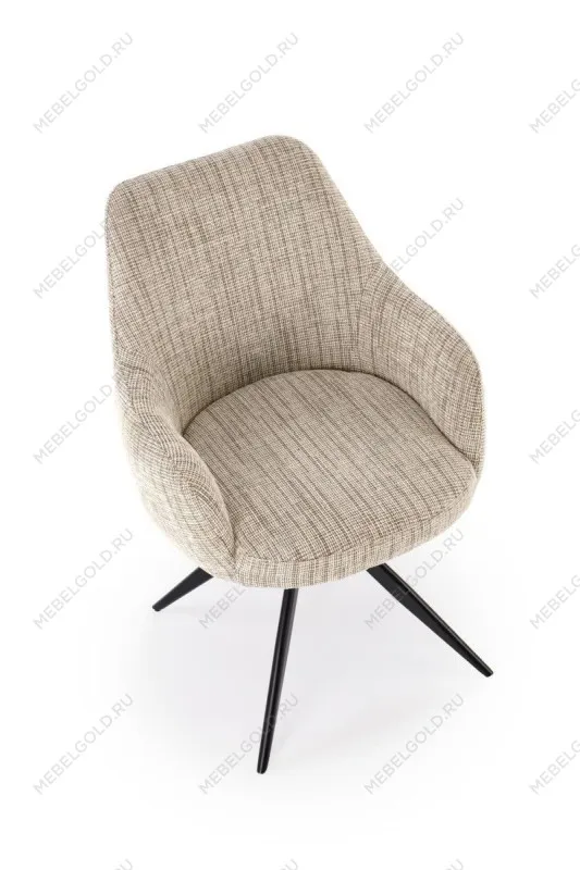 Стул кухонный Halmar K564 поворотный (бежевый/черный) | изображение 6