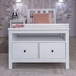 САГА тумба 2 ящика белая | изображение 4