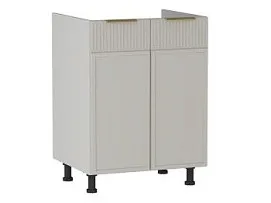 Стол под мойку СМ-60 2-х дверный, Берта (600*525*820) Светлый Мокко, 22919