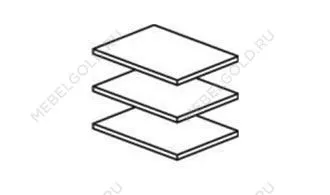 Полки для шкафа Патрисия 2-ств караваджо глянец