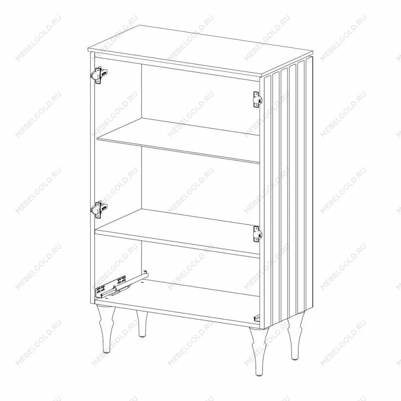 Шкаф комбинированный Лоренсо Графит МН-043-01 | изображение 1