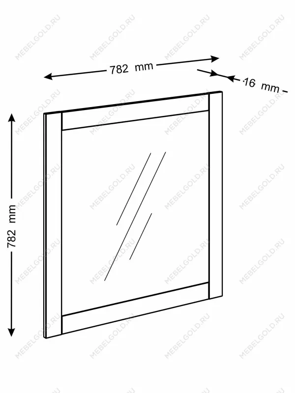 Зеркало настенное Сириус, 78х78 см, белое | изображение 4