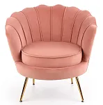 Кресло Halmar AMORINITO (светло-розовый/золотой) | изображение 5