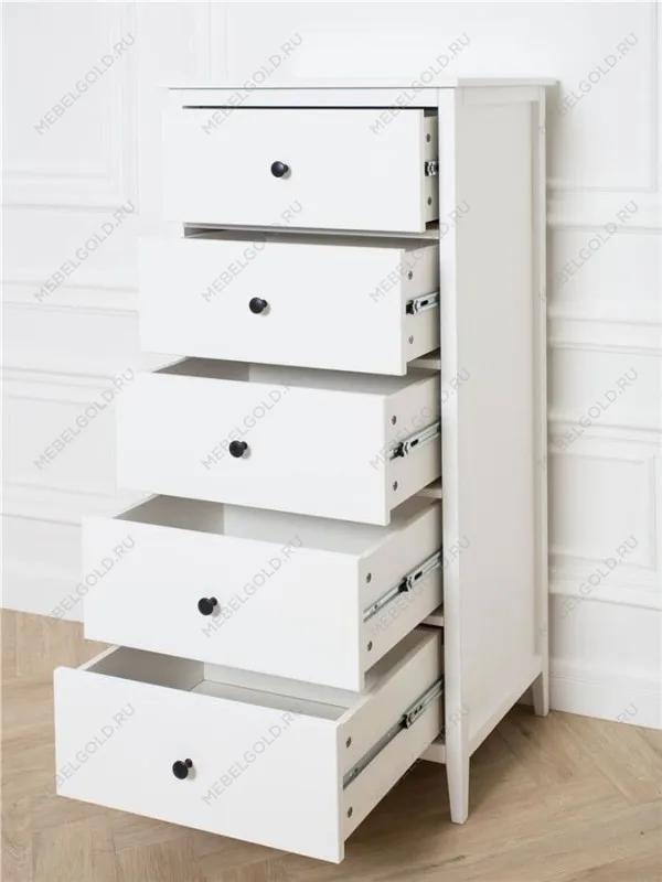 Комод Хитроу (5 ящ) (белый) | изображение 6
