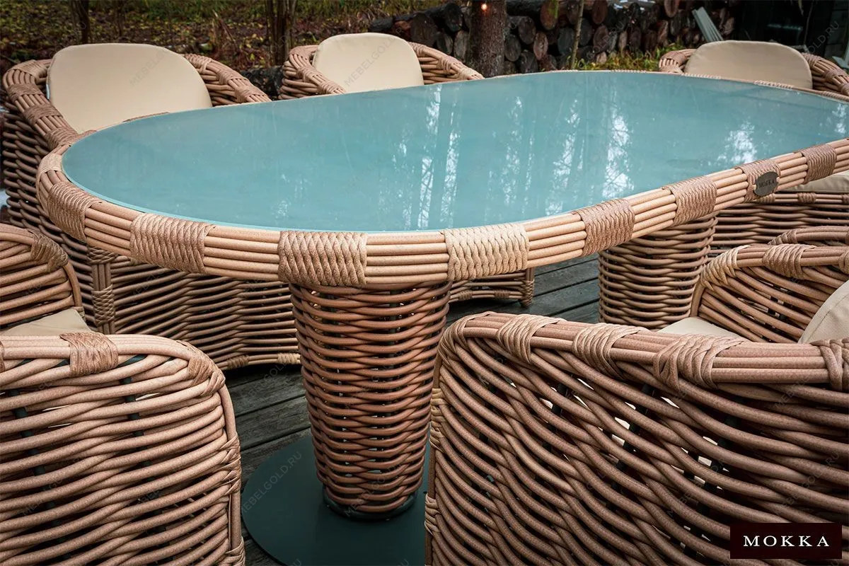 MOKKA MAJORCA стол обеденный, цвет соломенный | изображение 3