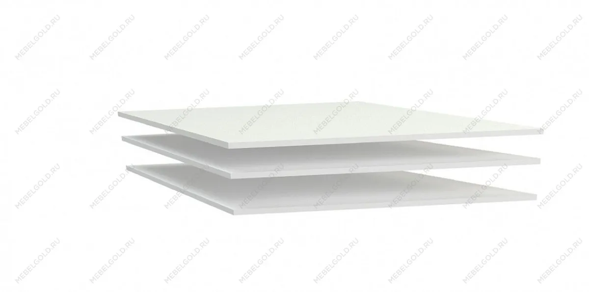 Дополнительные полки в 3-х, 4-х и 5-ти дверный шкаф, Клер (955*495*16) Белый, 11910