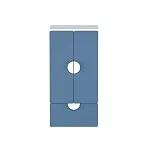 ПИКСИ шкаф распашной с 2 дверьми, полкой и ящиком 60х57х123, озорной василек | изображение 1