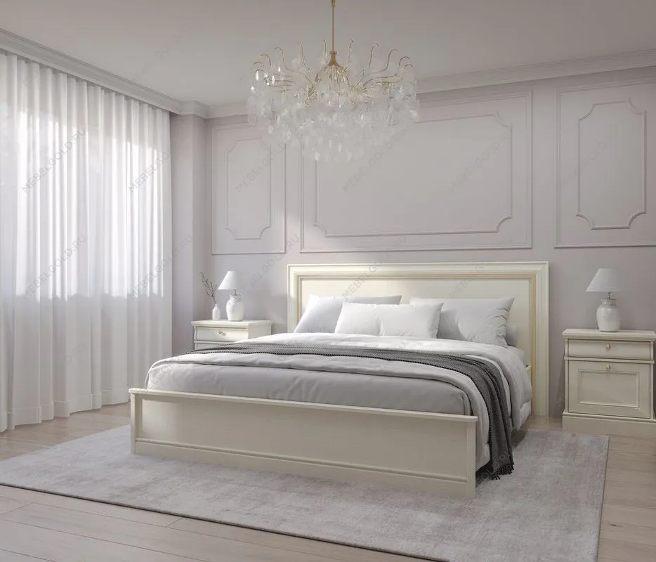 Кровать (каркас) 1800, Сиена (2090*2110*1100) Береза бежевая, 12307 | изображение 1