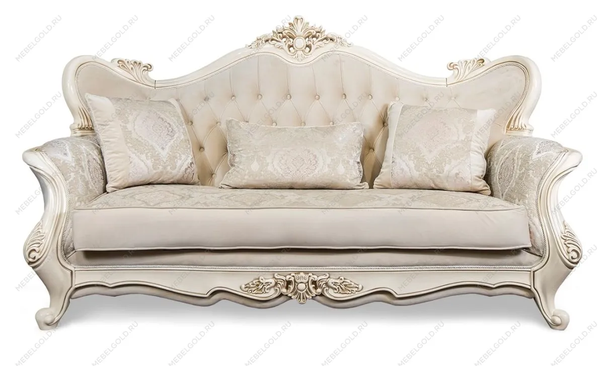 Диван Джоконда 3х местный крем глянец | изображение 1