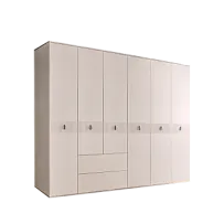 Шкаф 6-ти дверный с ящиками Римини СОЛО (Слоновая кость/Серебро) РМШ2/61(s)