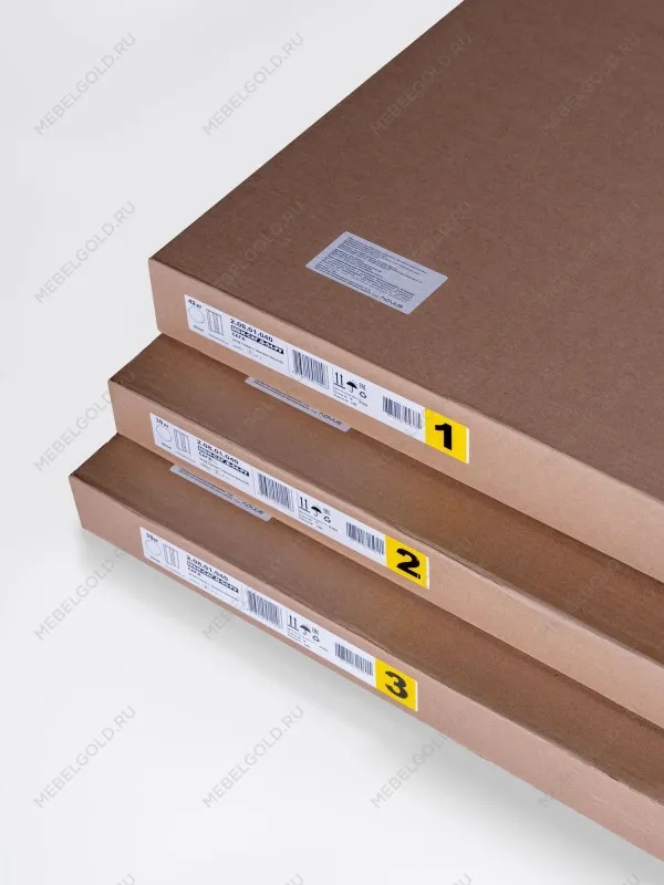 Шкаф распашной Сага, 3 двери, 132х64х215 см, белый/ясень | изображение 12