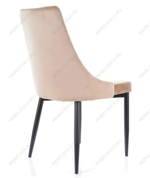 Стул кухонный Signal TRIX B VELVET (бежевый/черный) | изображение 4