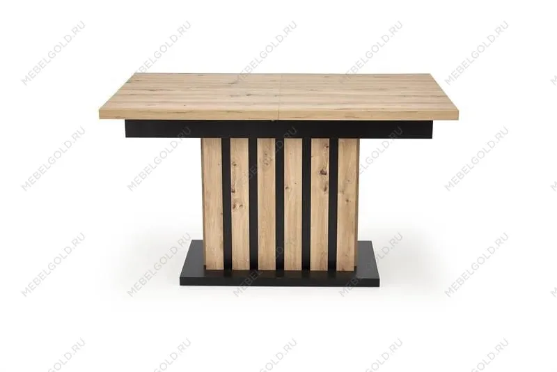 Стол обеденный Halmar LAMELLO 160 раскладной (дуб артизан/черный) | изображение 1