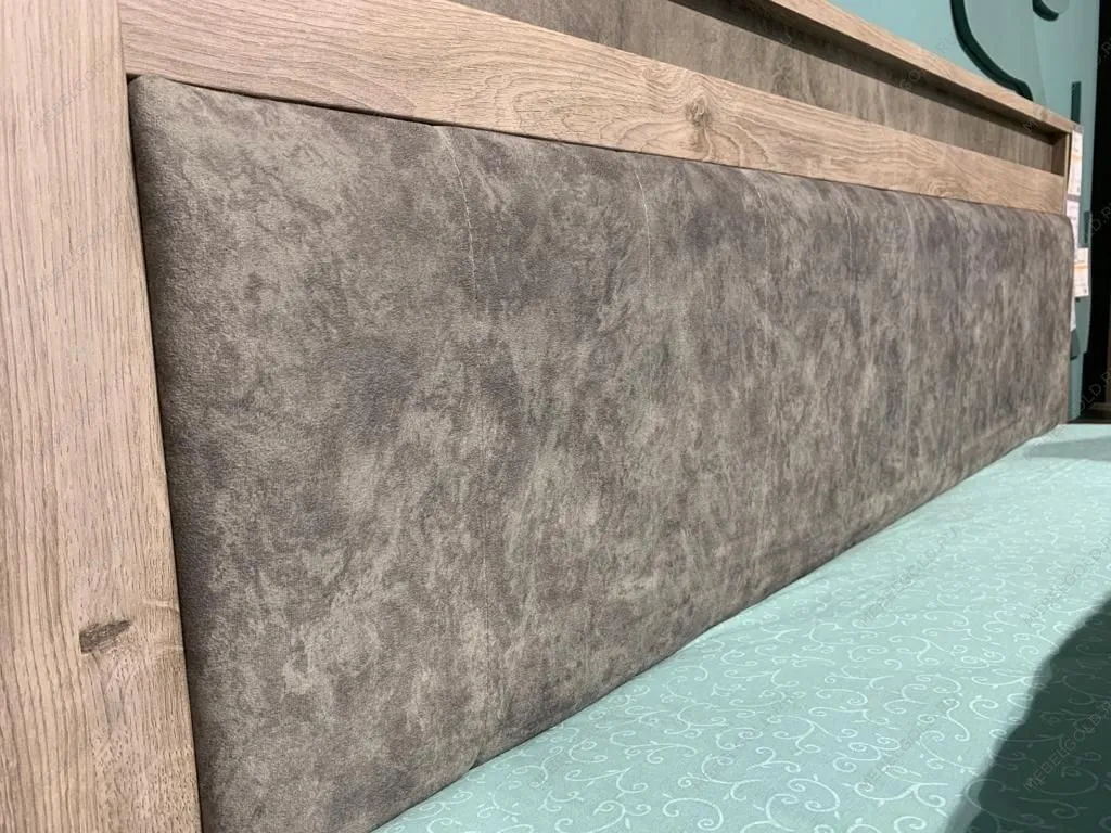 Мягкая вставка изголовья кровати Люкс 1600 (цельная), Денвер (1560*365*60) Серый, 933187 | изображение 2