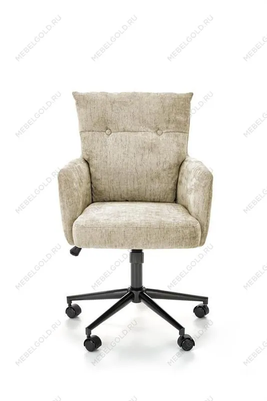 Кресло компьютерное Halmar FLORES (темно-бежевый/черный) | изображение 1