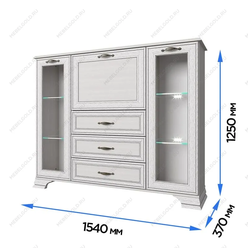 Тумба Тиффани 2V1D3S вудлайн кремовый | изображение 2