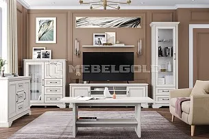 Шкаф-витрина Стилиус REG1W2S с подсветкой (Лиственница сибирская)