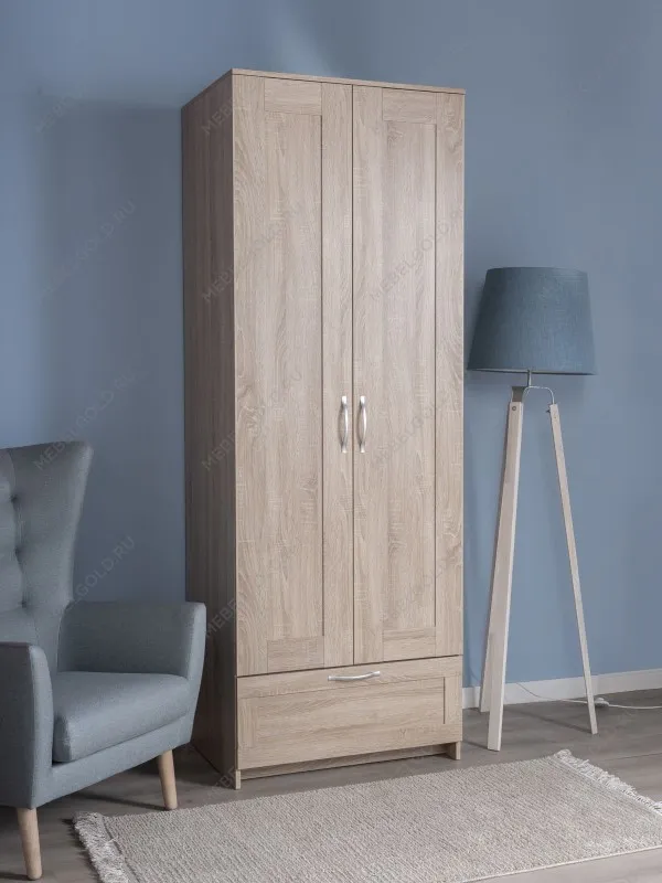 Шкаф Сириус, 2 двери и 1 ящик, 78х59х220 см, дуб сонома | изображение 3