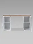 Стол письменный Ингар, с двумя дверцами, 140x75x55, белый, столешница дуб беленый | изображение 7