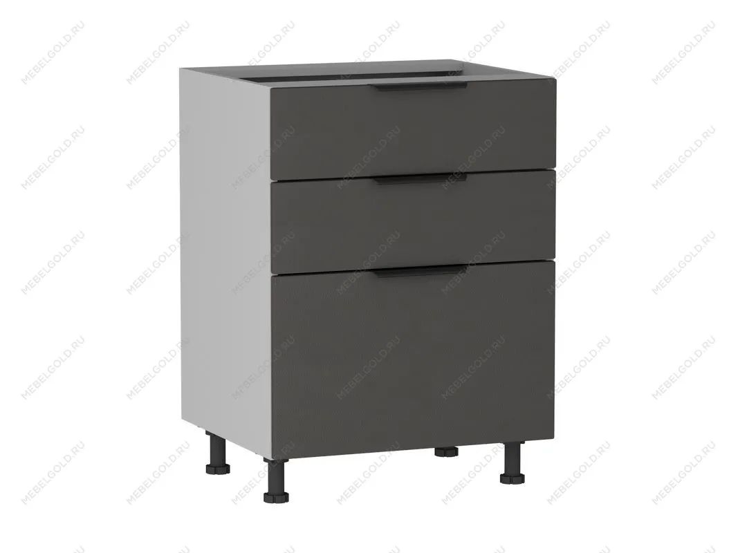 Стол с ящиками СЯ-60 (176/356), Ватель (600*523*820) Экокожа Серый, 23319