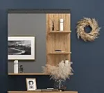 Полка настенная с зеркалом Грейс LUS 80 | изображение 3