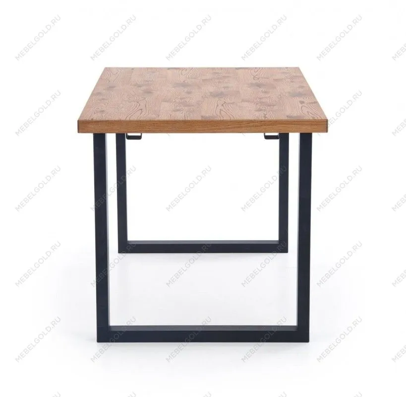 Стол обеденный Halmar HORUS раскладной (дуб светлый/черный) | изображение 1