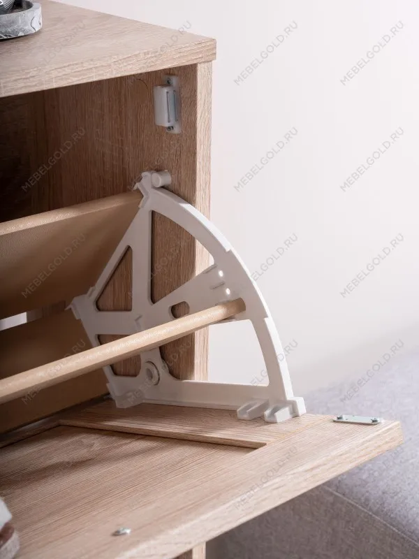 Обувница Сириусс 2 откидными ящиками, 60 х 25 х 89 см, ЛДСП, дуб сонома | изображение 7