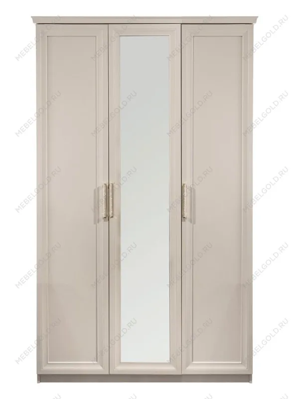 Шкаф Мокко 3-дверный с зеркалом бежевый | изображение 1