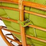 Кресло-качалка Papasan с подушкой Коньяк, флок Олива | изображение 10
