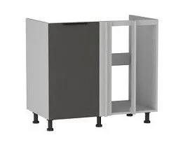 Стол под мойку угловой СМУ-100, Ватель (900*554*820) Экокожа Серый, 23313