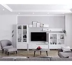 Шкаф-витрина Ева (Хельга) REG2W2S с подсветкой белый | изображение 10