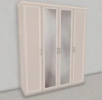 Шкаф Нонна 4-дверный мокко глянец