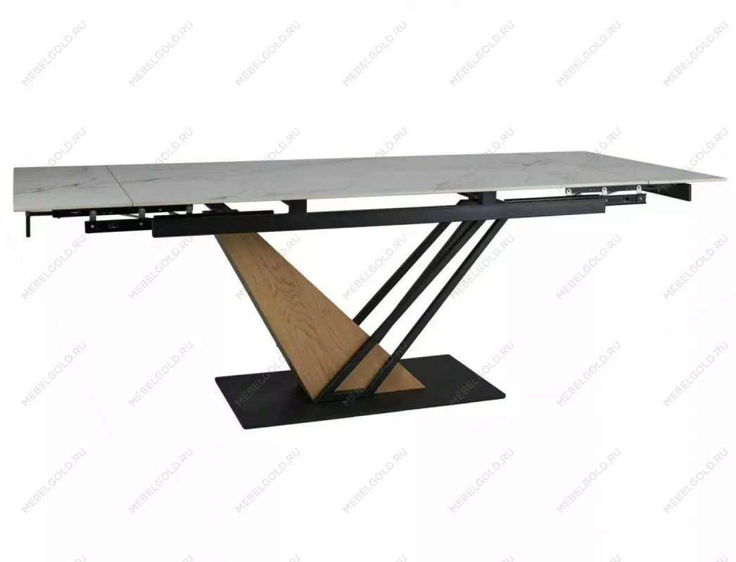 Стол обеденный Signal GENESIS 160 раскладной (белый/дуб) | изображение 1