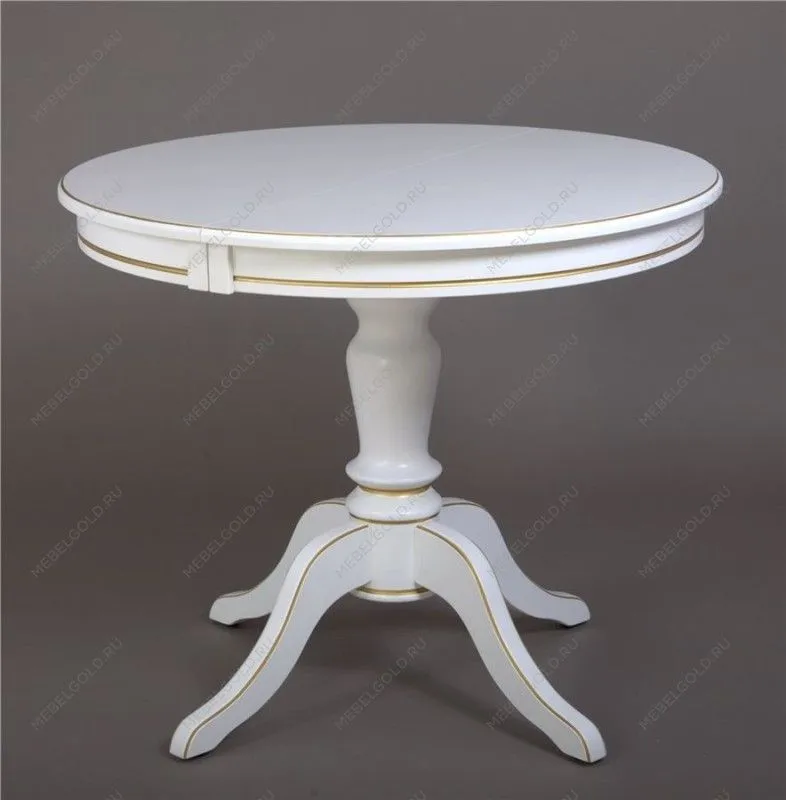 Стол Эгина (Белый/патина золото)